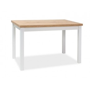 Стол обеденный SIGNAL ADAM дуб ланселот/белый мат 120/68